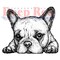 Deep Red Stamps French Bulldog Rubber Cling Stamp 2.1 x 1.75 inches